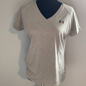 2 Grey Athletic T-Shirts Large Reebok Under Armour